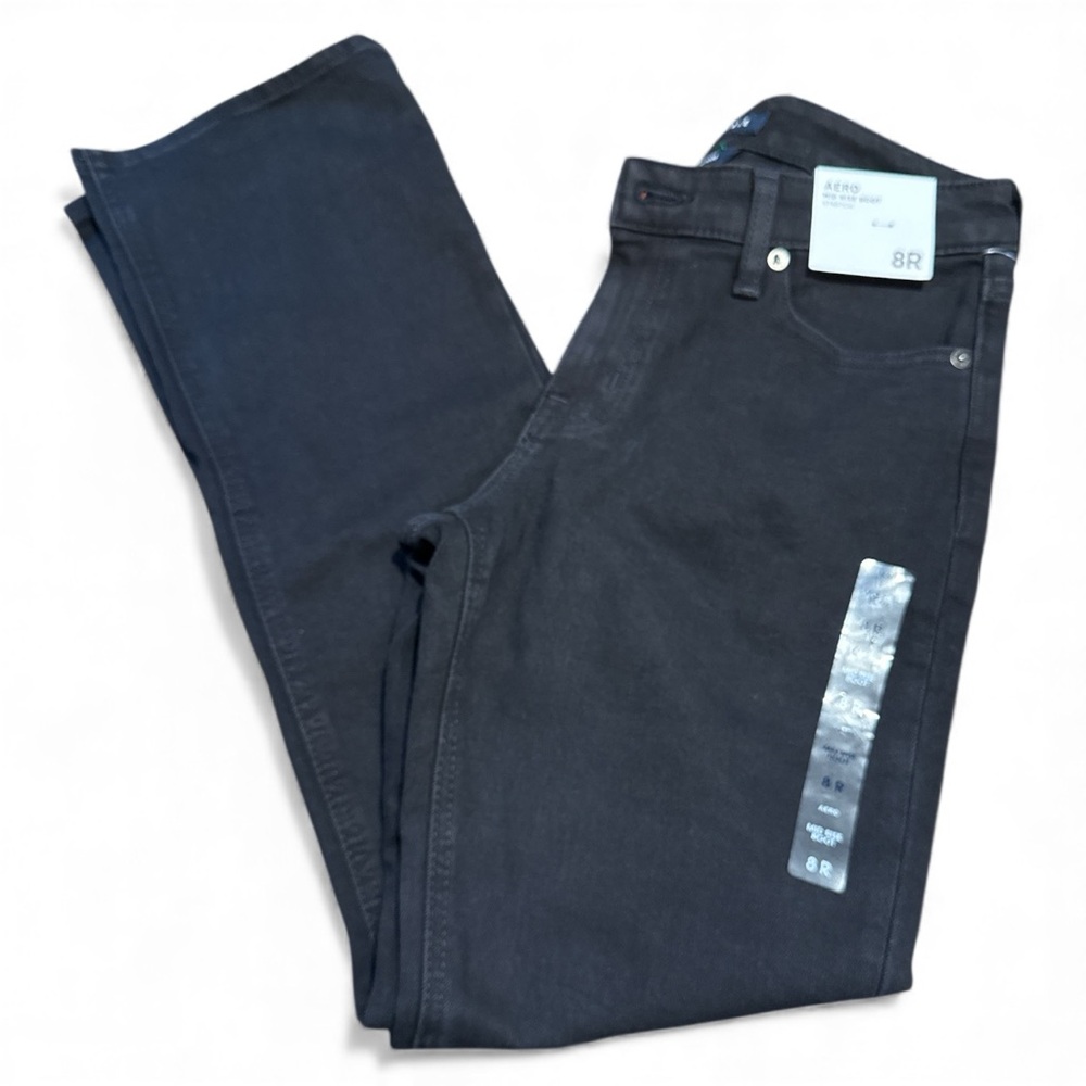 NWT Aeropostale Bootcut‎ Mid Rise Stretch Denim Jeans Size 8R Black